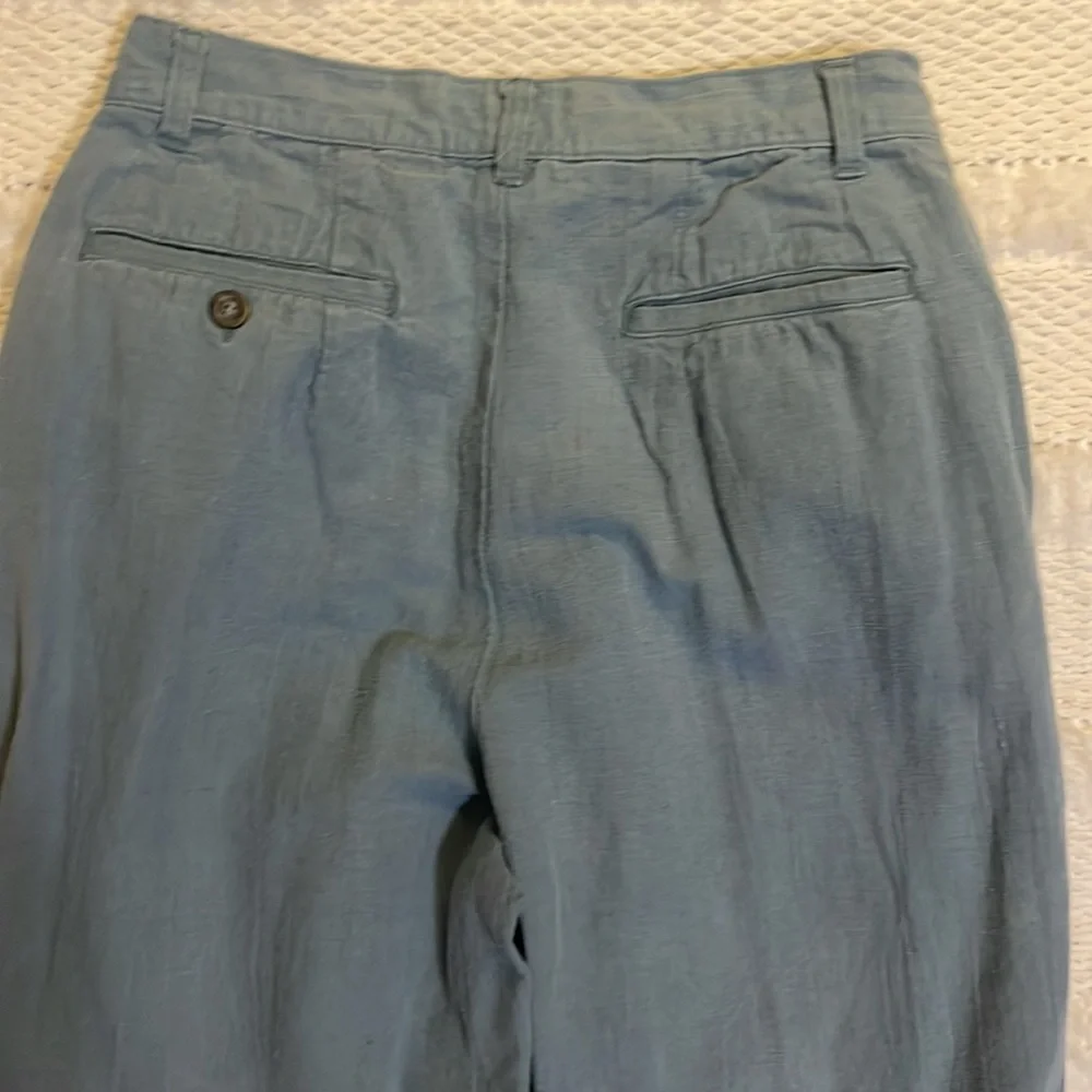 Calvin Klein linen pants green 10 Petite - Picture 10 of 16